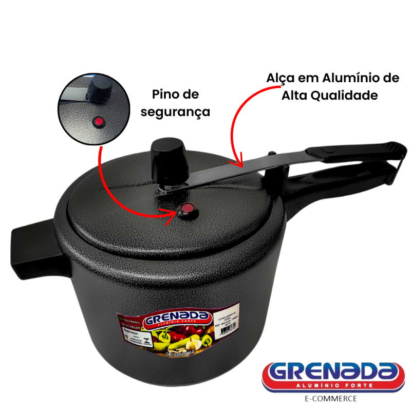 Kit 3 Panela de Pressão Craqueado (Preto) - Image 3