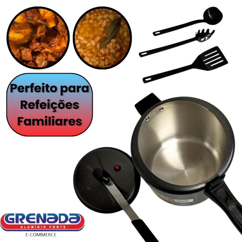 Kit 3 Panela de Pressão Craqueado (Preto) - Image 4